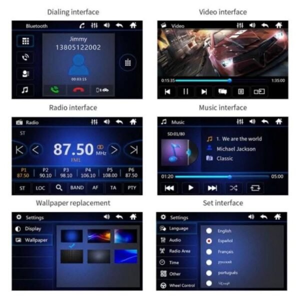 1 Din 7” Touch Screen Car Radio MP5 Player with Bluetooth & FM 3 img 9960