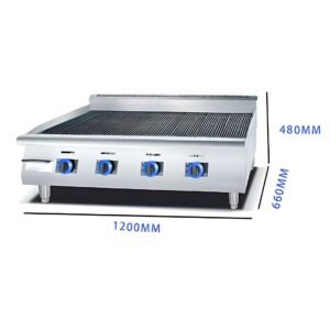 Commercial Gas Lava Rock Grill - Image 2