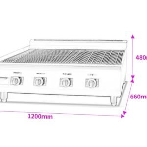 Commercial Gas Lava Rock Grill - Image 6