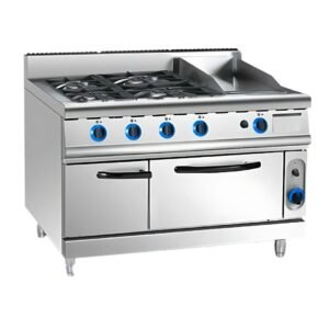 Freestanding 4-Burner Gas Range with Oven & Griddle – 30kW 1 Freestanding 4-Burner Gas Range with Oven & Griddle – 30kW - Image 1