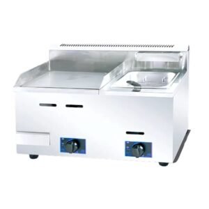 2-in-1 Gas Griddle with Deep Fryer – LPG Powered - Image 1