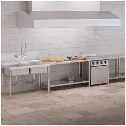 Stainless Steel Two-Layer Workbench – Heavy-Duty Food Prep Table 2 img 0837