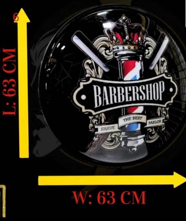 Round Rotating Barber Shop Light – Retro Wall-Mount LED Sign 2 img 0985