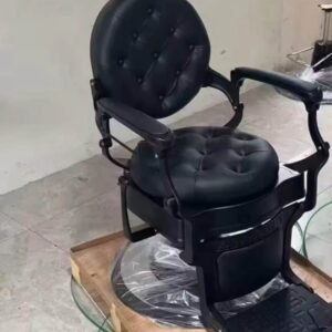 CLASSIC BARBER CHAIR – BLACK LUXURY EDITION 9 CLASSIC BARBER CHAIR – BLACK LUXURY EDITION - Image 4
