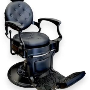 CLASSIC BARBER CHAIR – BLACK LUXURY EDITION 6 CLASSIC BARBER CHAIR – BLACK LUXURY EDITION - Image 1