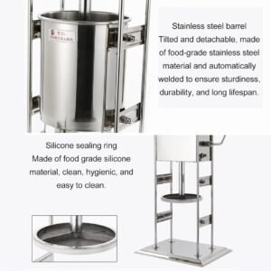 Manual Stainless Steel Sausage Stuffer - Image 3