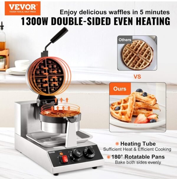 1-Plate Commercial Waffle Baker 6 img 1076