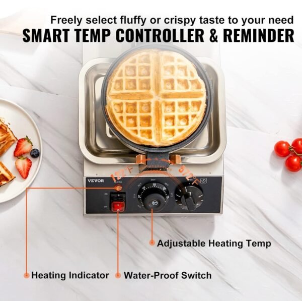 1-Plate Commercial Waffle Baker 5 img 1077