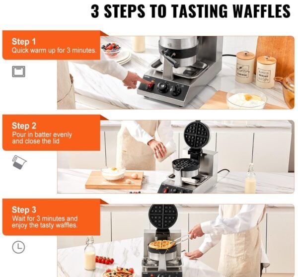 1-Plate Commercial Waffle Baker 2 img 1079