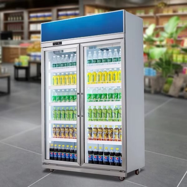 Double Door Beverage Showcase Refrigerator 1 img 1098