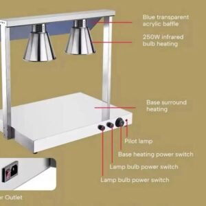 Food Heat Lamp Warmer with Heated Base 14 Food Heat Lamp Warmer with Heated Base - Image 7