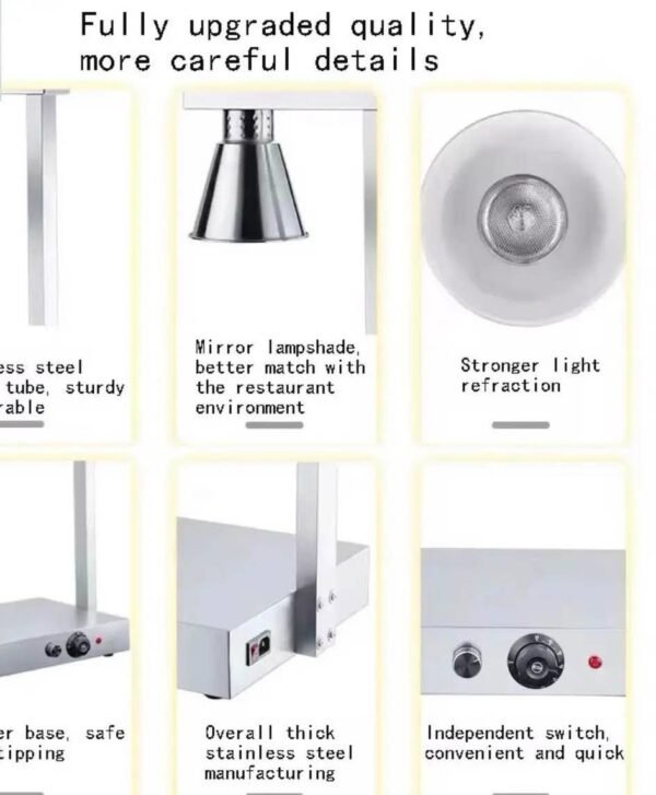 Food Heat Lamp Warmer with Heated Base 7 img 1140 1