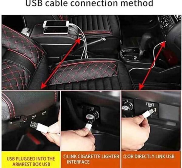 Universal Double-Layer Car Armrest Console Box with 7 USB Charging Ports 8 img 1184