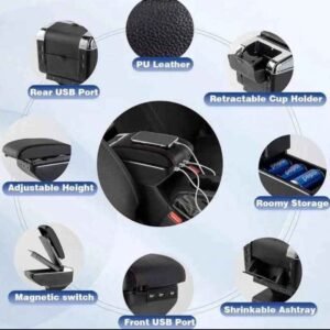 Universal Double-Layer Car Armrest Console Box with 7 USB Charging Ports 17 Universal Double-Layer Car Armrest Console Box with 7 USB Charging Ports - Image 8