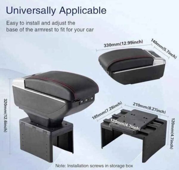 Universal Double-Layer Car Armrest Console Box with 7 USB Charging Ports 5 img 1191