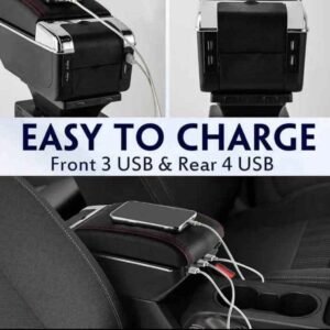 Universal Double-Layer Car Armrest Console Box with 7 USB Charging Ports 16 Universal Double-Layer Car Armrest Console Box with 7 USB Charging Ports - Image 7