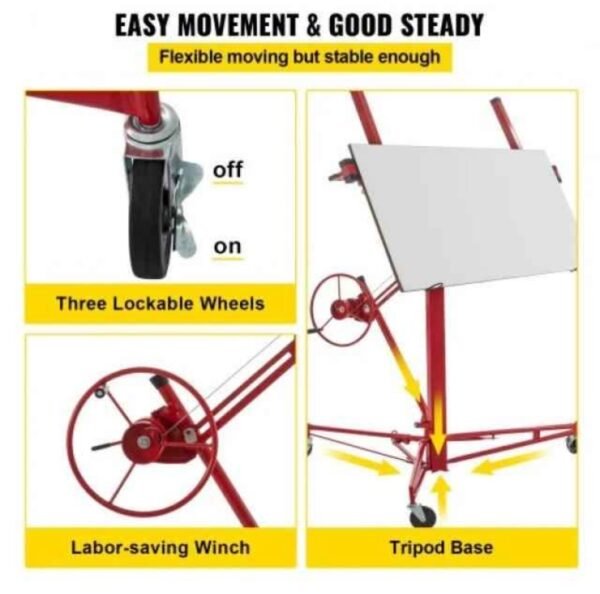 16ft Drywall Lift – 150lb Capacity – Telescopic Arm 2 img 1199