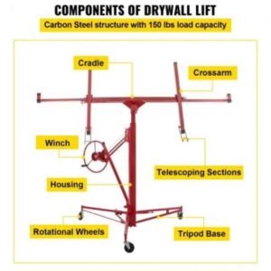 16ft Drywall Lift – 150lb Capacity – Telescopic Arm 16 16ft Drywall Lift – 150lb Capacity – Telescopic Arm - Image 7