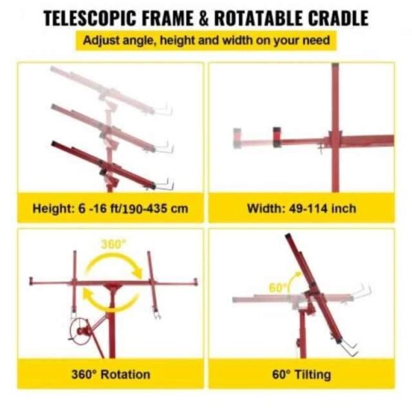 16ft Drywall Lift – 150lb Capacity – Telescopic Arm 5 img 1202