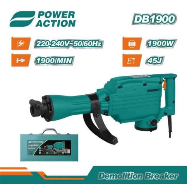 Power Action Demolition Breaker – 1900W, 2150 BPM, 45 Joules 1 img 1206