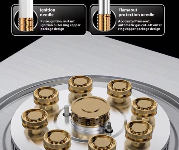 High-Performance Gas Stove – 9-Burner Dual Fuel 5 img 1283