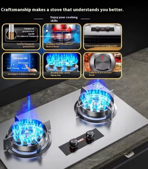 High-Performance Gas Stove – 9-Burner Dual Fuel 2 img 1284