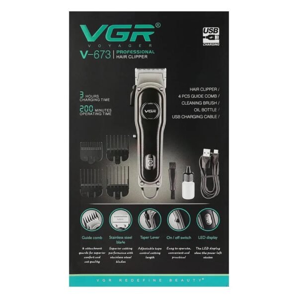 VGR V-673 Professional Cordless Hair Trimmer 2 img 1341