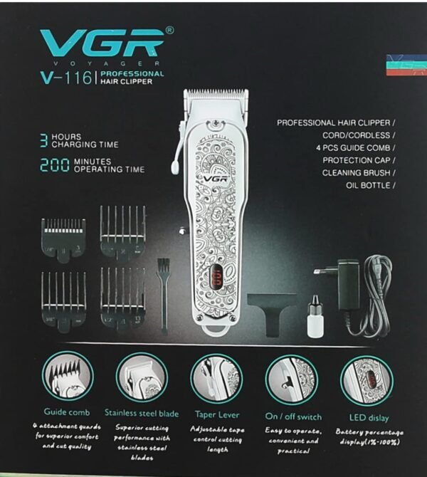 VGR V-116 Rechargeable Hair Shaver-Scissors 1 img 1356