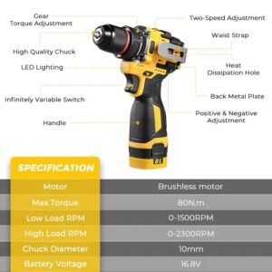 Cordless Drill 16.8V Brushless 15 Cordless Drill 16.8V Brushless - Image 6