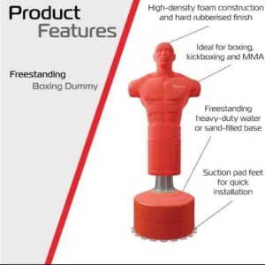 Freestanding Boxing Dummy Body Revolution XL – Red Color 5 Freestanding Boxing Dummy Body Revolution XL – Red Color - Image 2