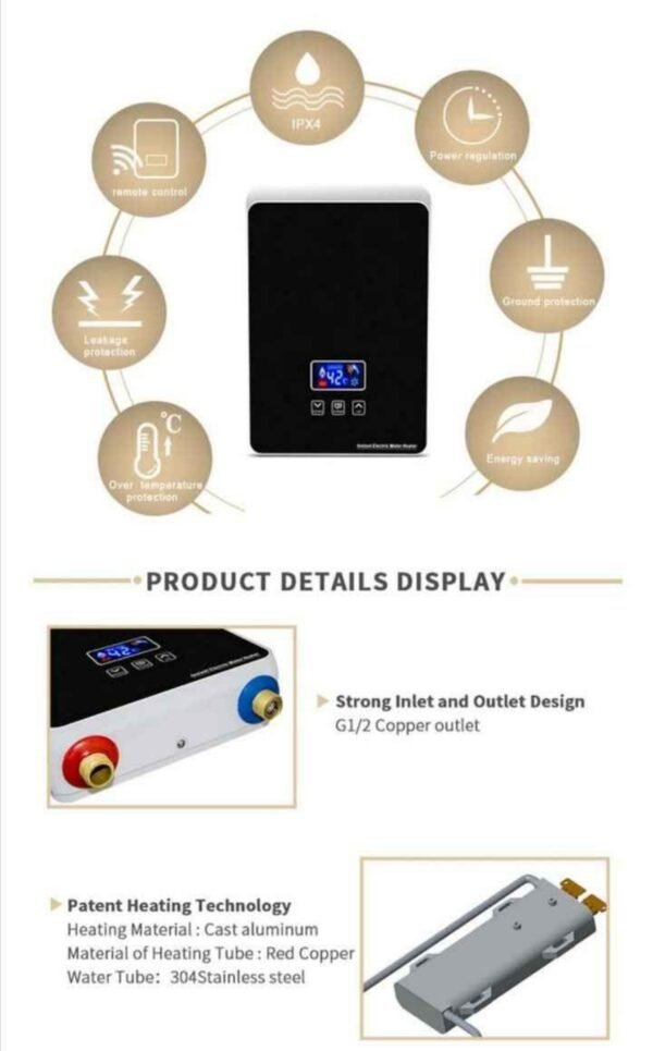 ELECTRIC SHOWER INSTAND ELECTRIC
WATER HEATER 3 img 2538