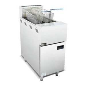 Heavy-Duty Commercial 32L Gas Fryer with Integrated Cabinet - Image 1