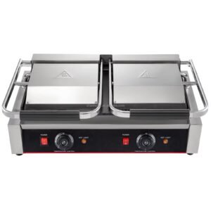 Double Plate Electric Panini Grill – Flat Bottom & Grooved Top - Image 4