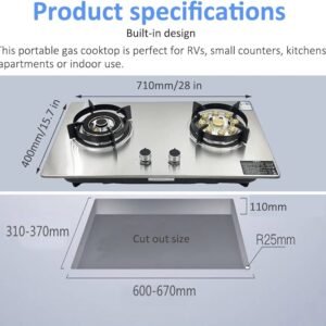 Home Cooking Gas 2-Stove – Household LPG Gas Cooker - Image 7